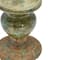 Hello Honey® Distressed Green 2-Tone Sculptural Terracotta Pillar Candle Holder